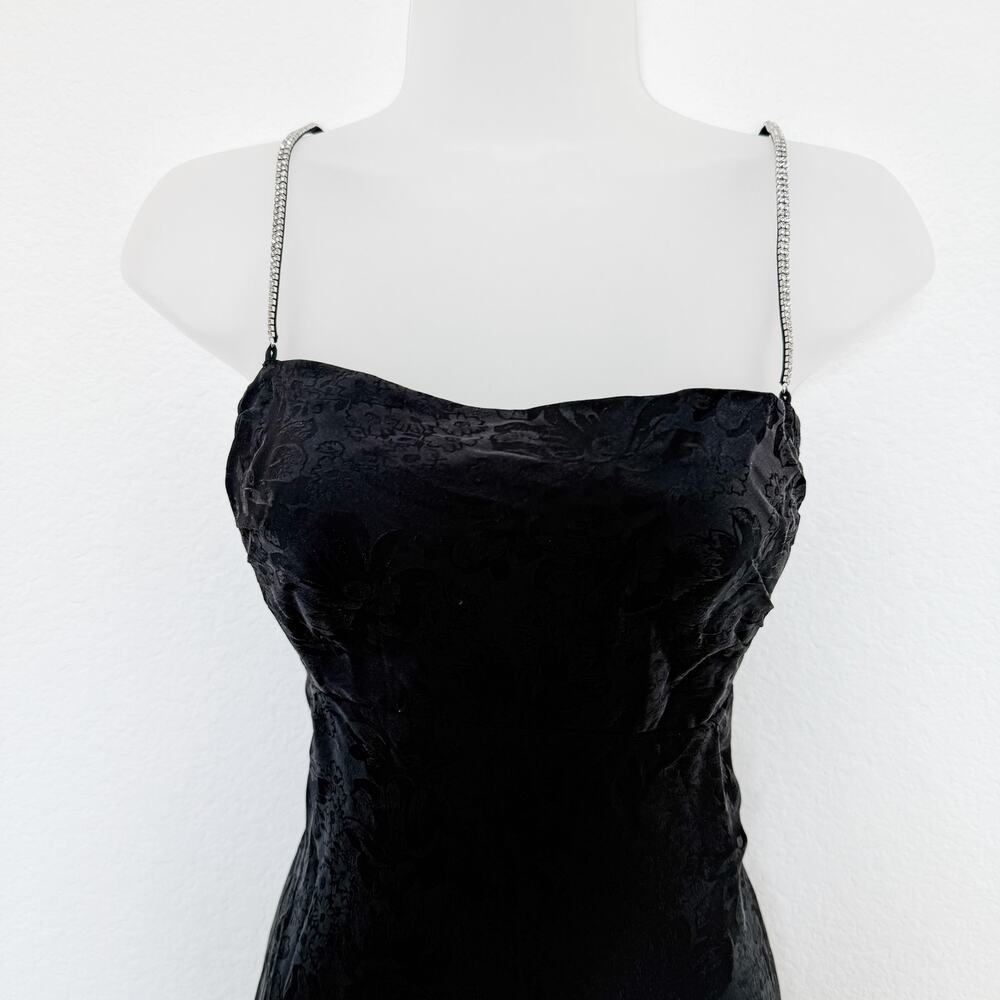 For Love & Lemons Dress Womens Medium Black Gabrielle Mini Slip Whimsygoth Y2K - Picture 7 of 14